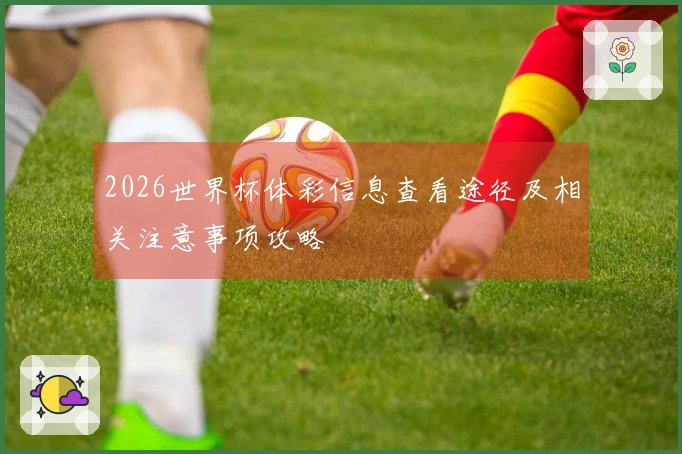 2026世界杯体彩信息查看途径及相关注意事项攻略