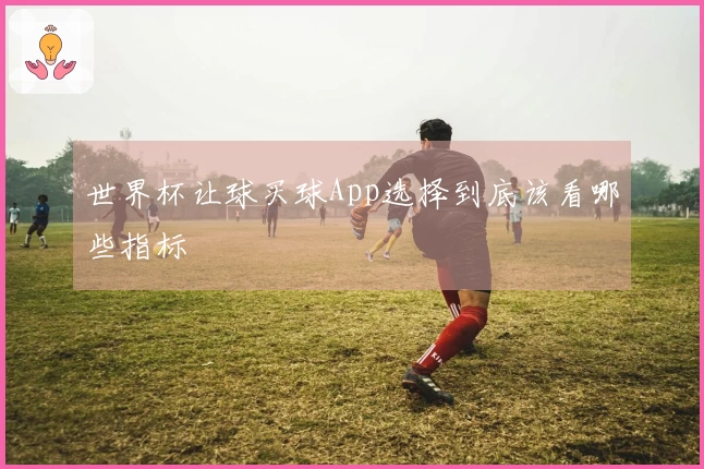 世界杯让球买球App选择到底该看哪些指标