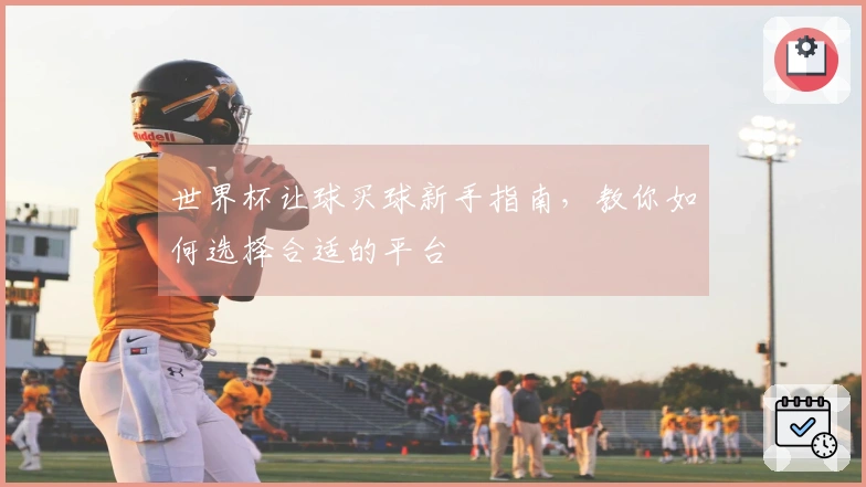 世界杯让球买球新手指南，教你如何选择合适的平台